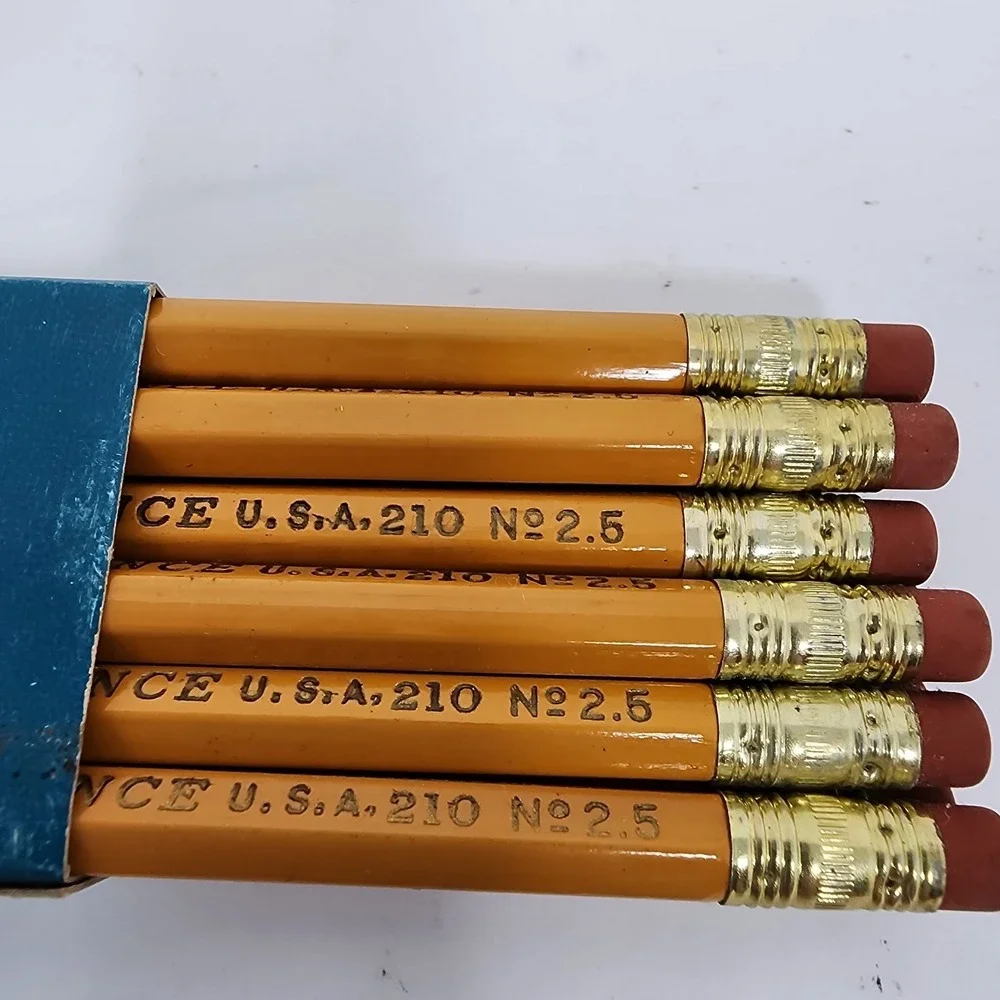 Vintage Faber‎ Castell 210 No 2.5 Pencils Bonded Lead 12 Pack New Old Stock